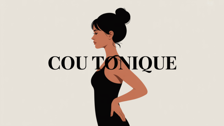 Silhouette femme cou tonique posture droite