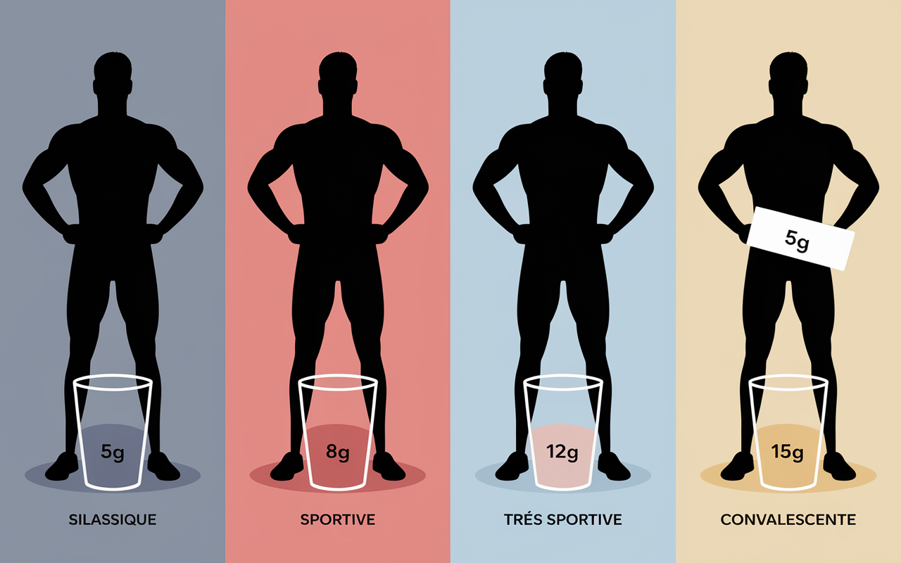 différents dosages glutamine selon profil sportif et récupération
