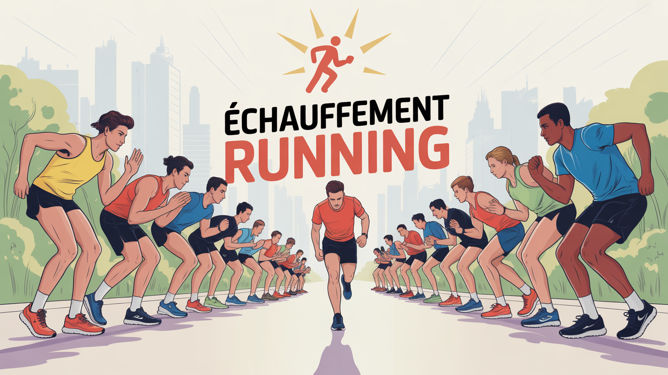 echauffement running coureurs groupe preparation sportive