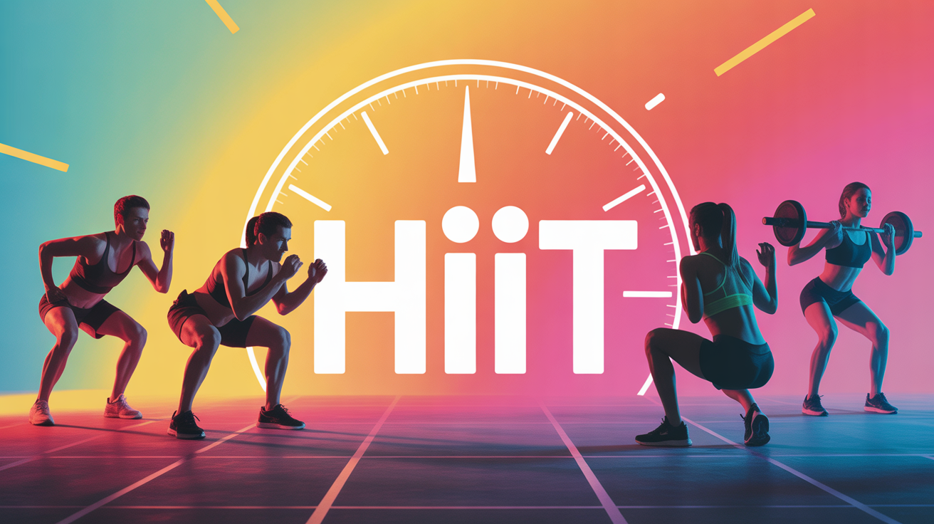 Séance HIIT énergie motivation silhouettes saut