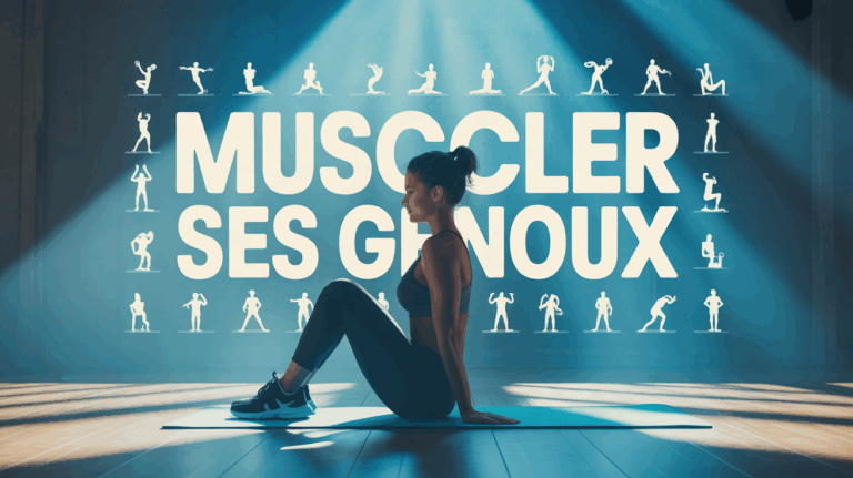 Renforcement genoux silhouette exercices tapis