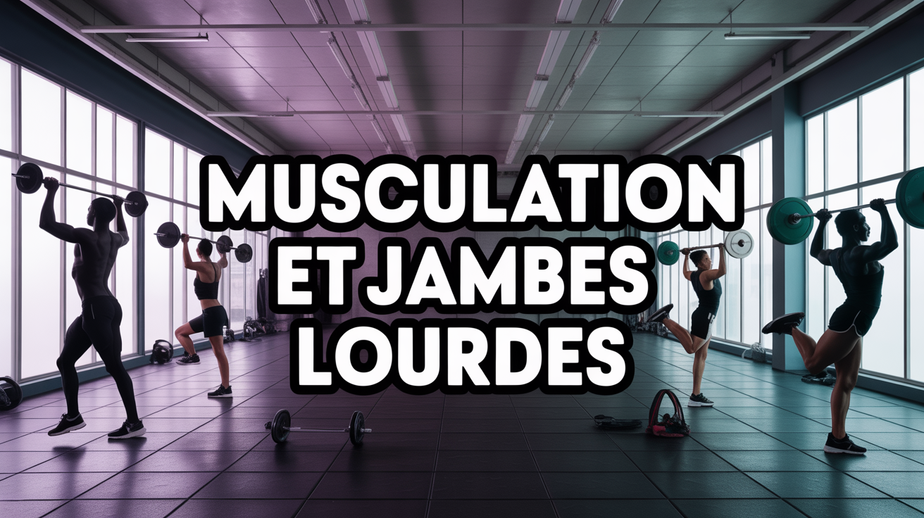 Salle de musculation moderne, exercices jambes lourdes