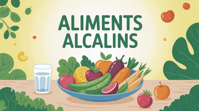 Assiette avec aliments alcalins frais et fruits secs