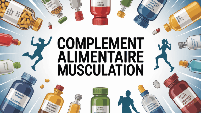 complement alimentaire musculation flacons gellules illustration