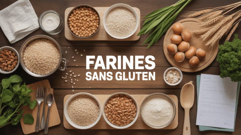 photo table bocaux farines sans gluten riz sarrasin pois chiche amande