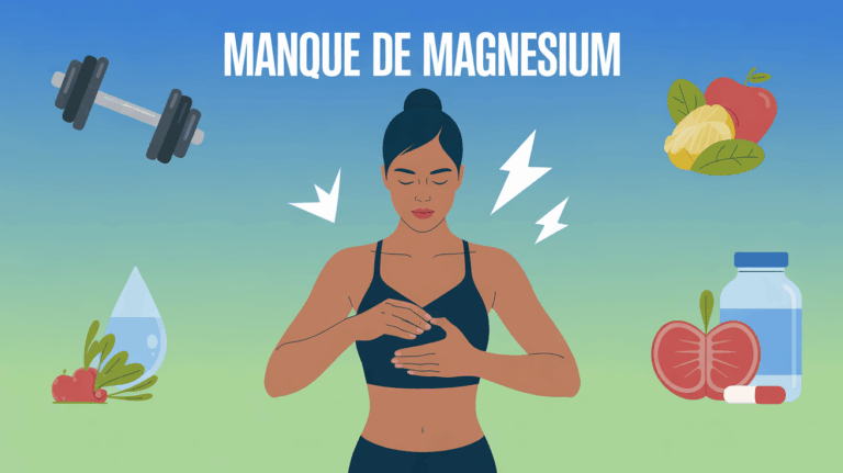 Illustration manque de magnesium crampes aliments sportives