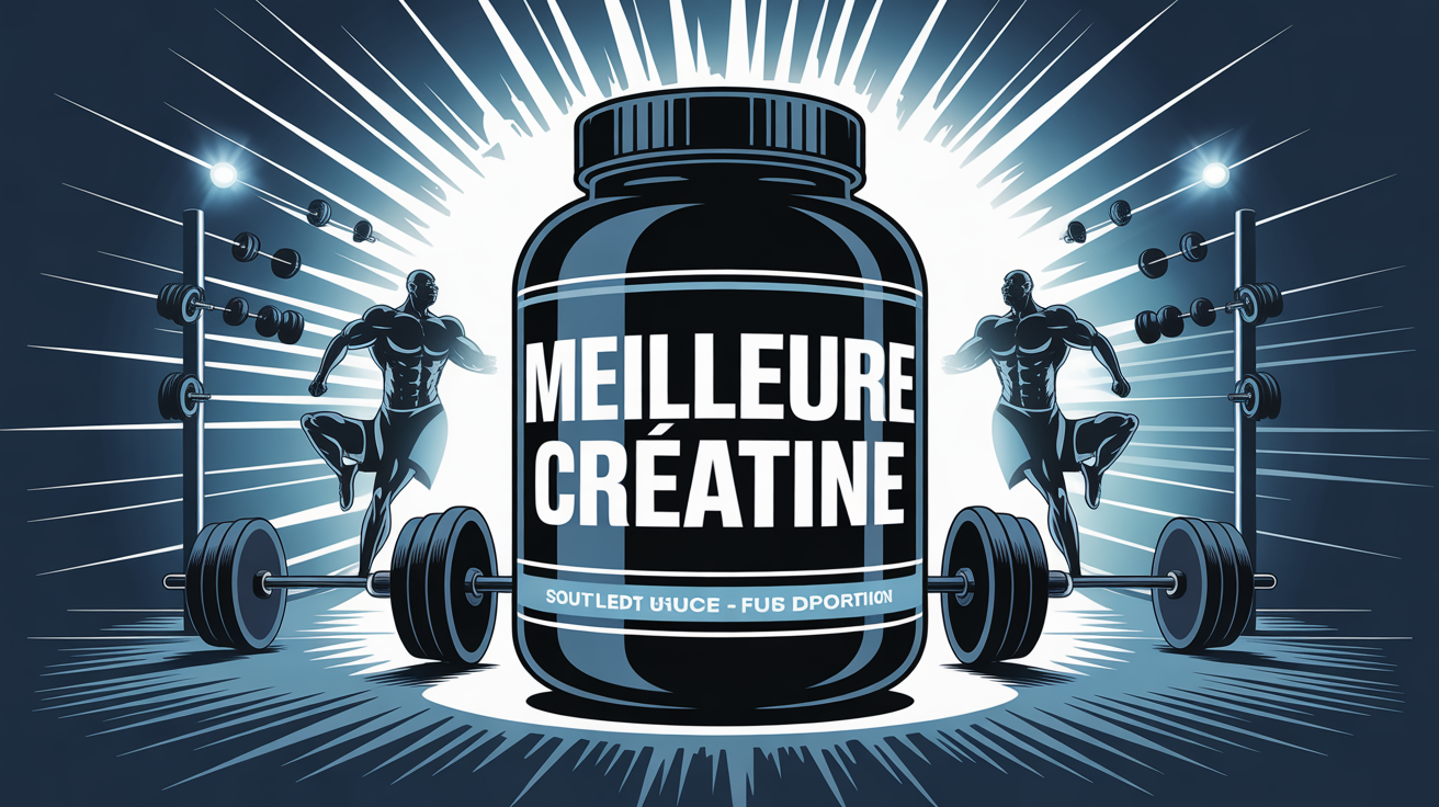 Illustration pot creatine meilleur produit musculation