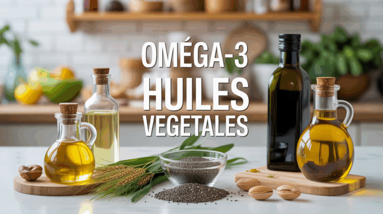 Omega-3 huiles vegetales en cuisine chia lin noix