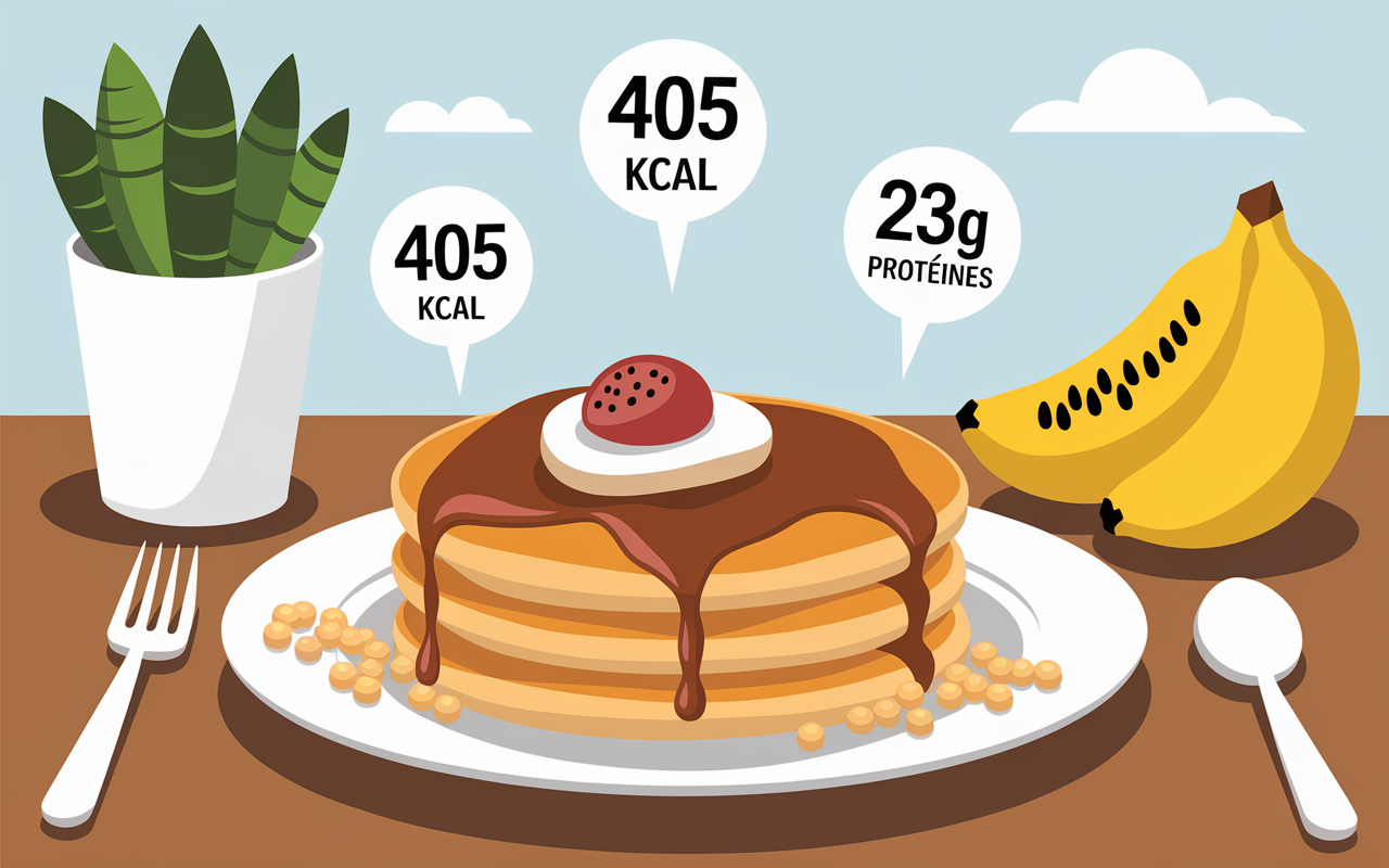 pancakes proteines whey, recette rapide, 23g proteines