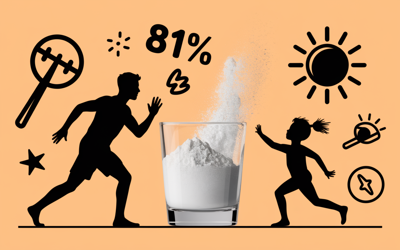 Verre d’eau avec vitamine C poudre pure, adulte enfant énergique