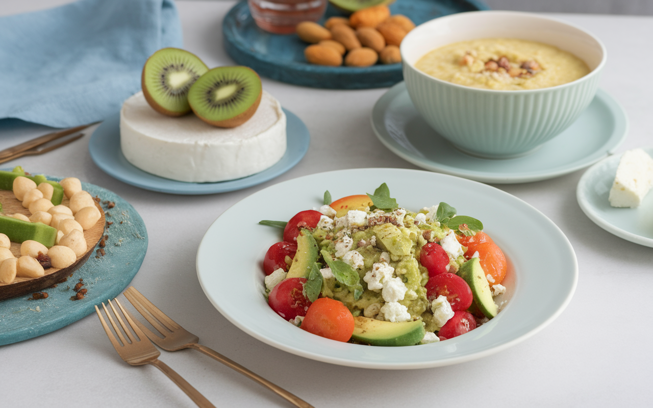 repas famille alimentation potassium salade avocat porridge banane