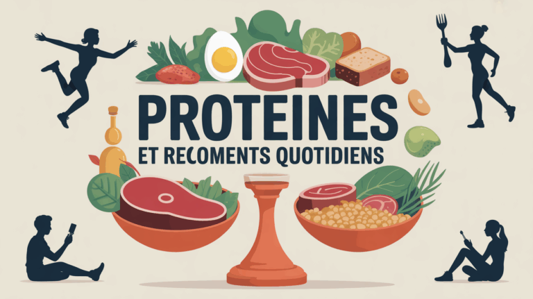 illustration balance sources protéines besoins quotidiens