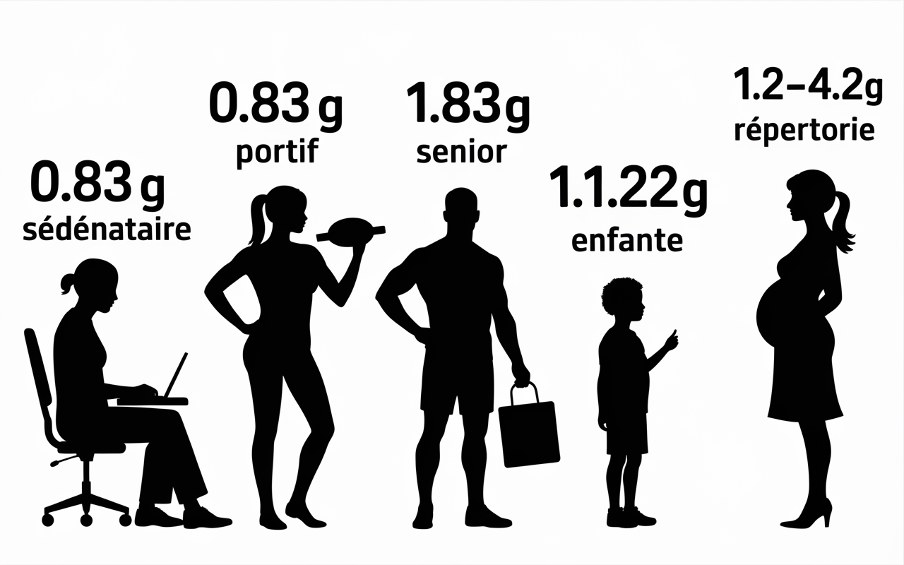 tableau profils besoins quotidiens protéines