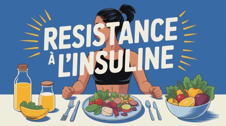 Silhouette sportive devant assiette pour resistance a l'insuline