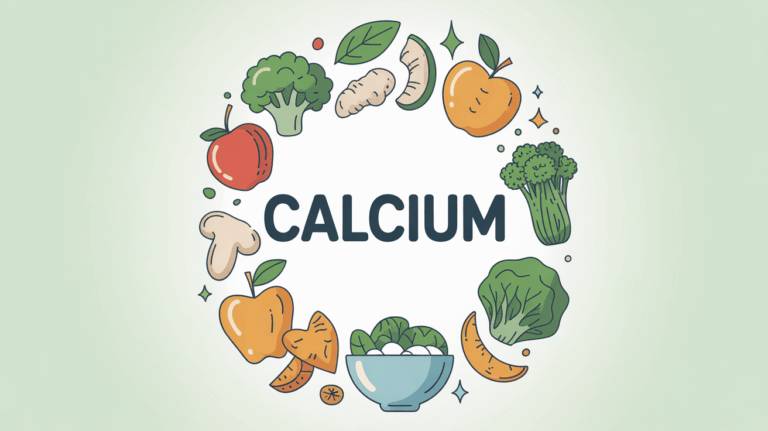 composition aliments sources calcium illustration circulaire