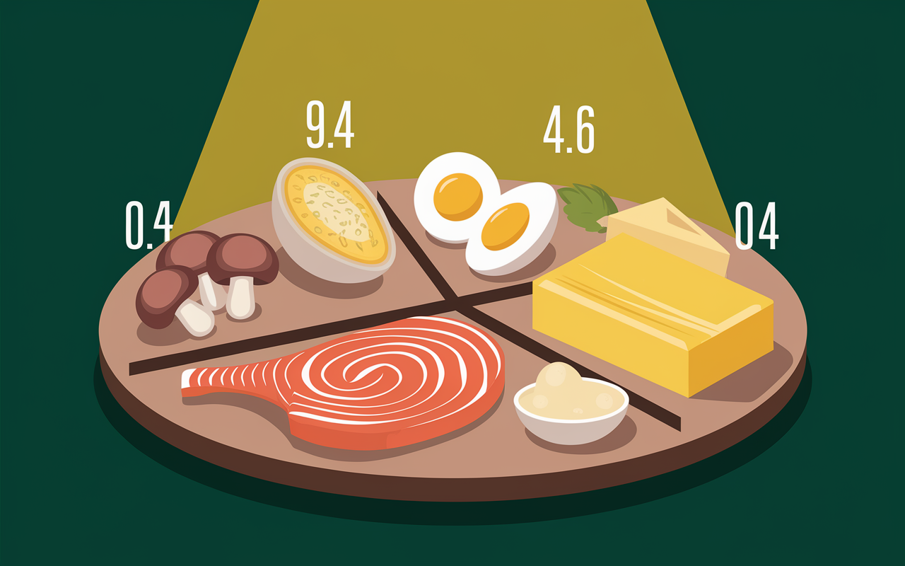 plateau aliments riches vitamine d chiffres