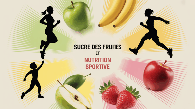 fruits variés et sportifs autour du thème sucre nutrition énergie