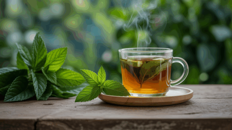Infusion de menthe poivree tasse fumante conseils sante