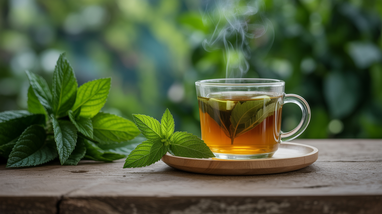 Infusion de menthe poivree tasse fumante conseils sante