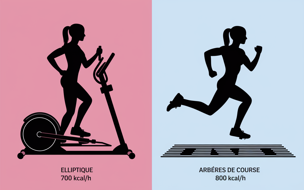 Elliptique tapis de course perte de poids calories comparatif