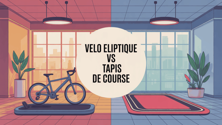 Illustration moderne velo elliptique tapis de course comparatif