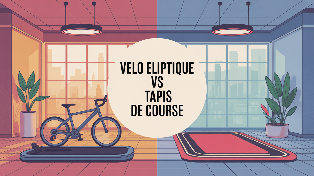 Illustration moderne velo elliptique tapis de course comparatif