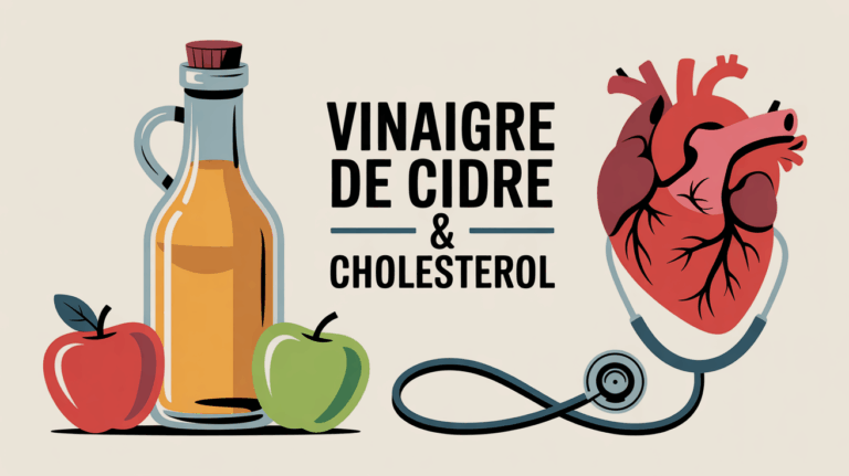 vinaigre de cidre cholesterol flacon pommes stethoscope coeur