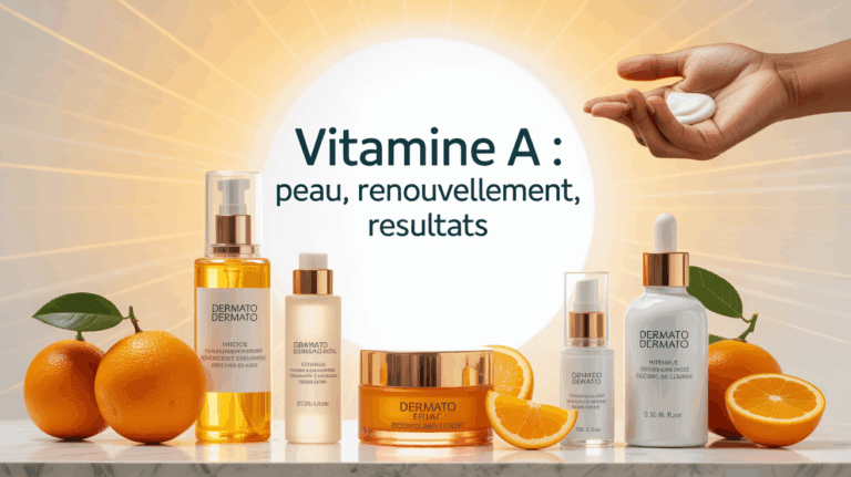 illustration vitamine A produits dermatologiques peau