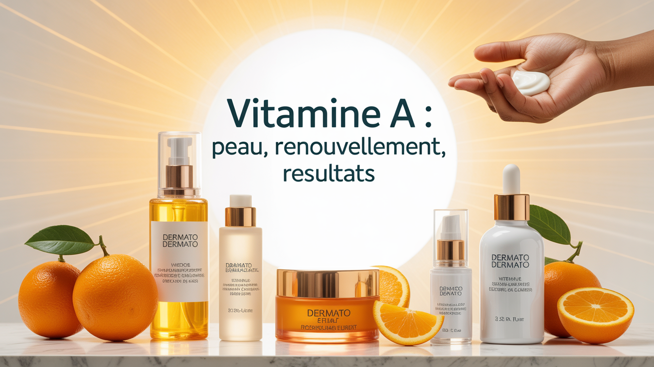 illustration vitamine A produits dermatologiques peau
