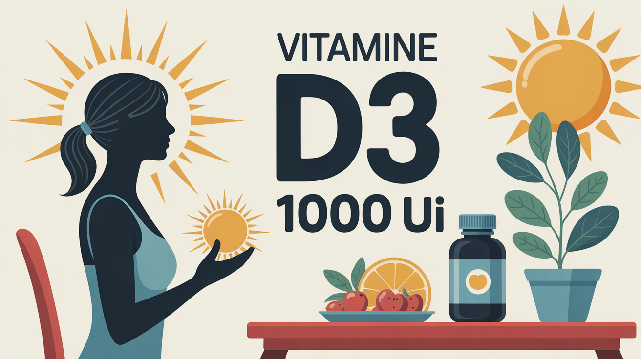 Routine bien etre vitamine D3 1000 UI soleil flacon