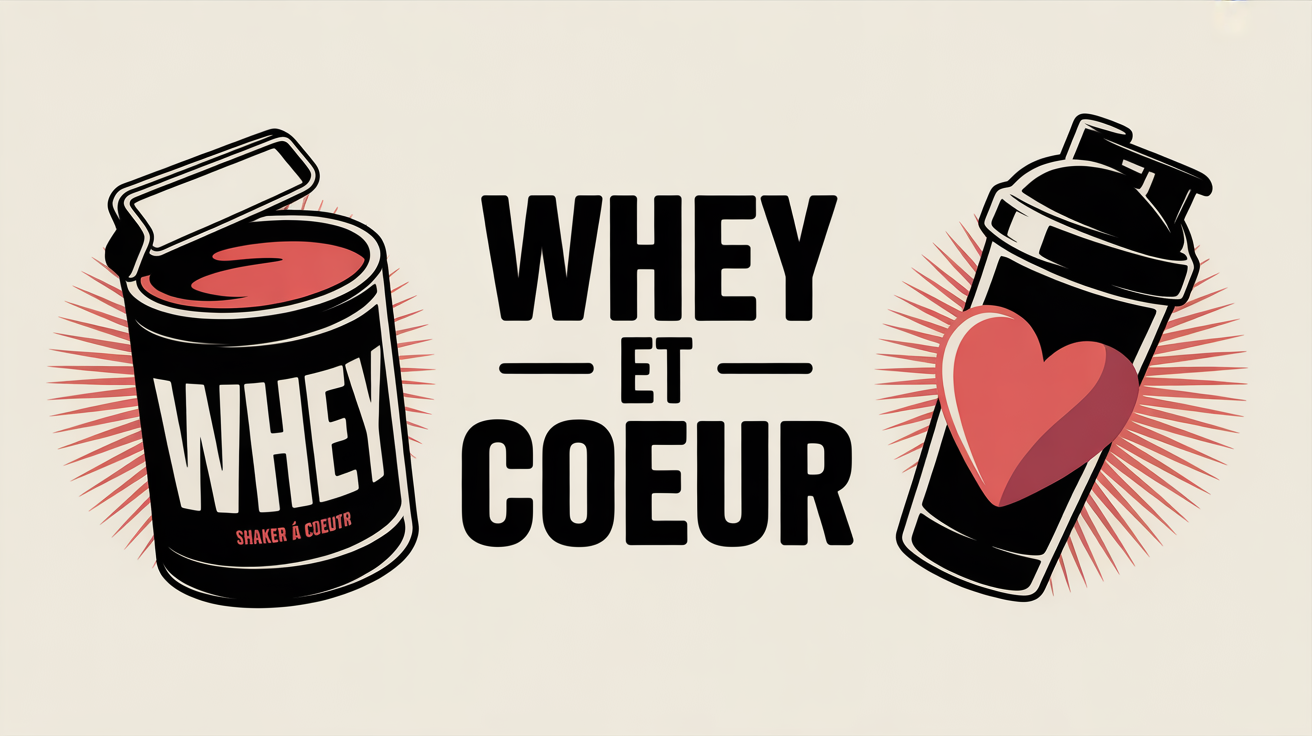 illustration proteine whey coeur ambiance sportive