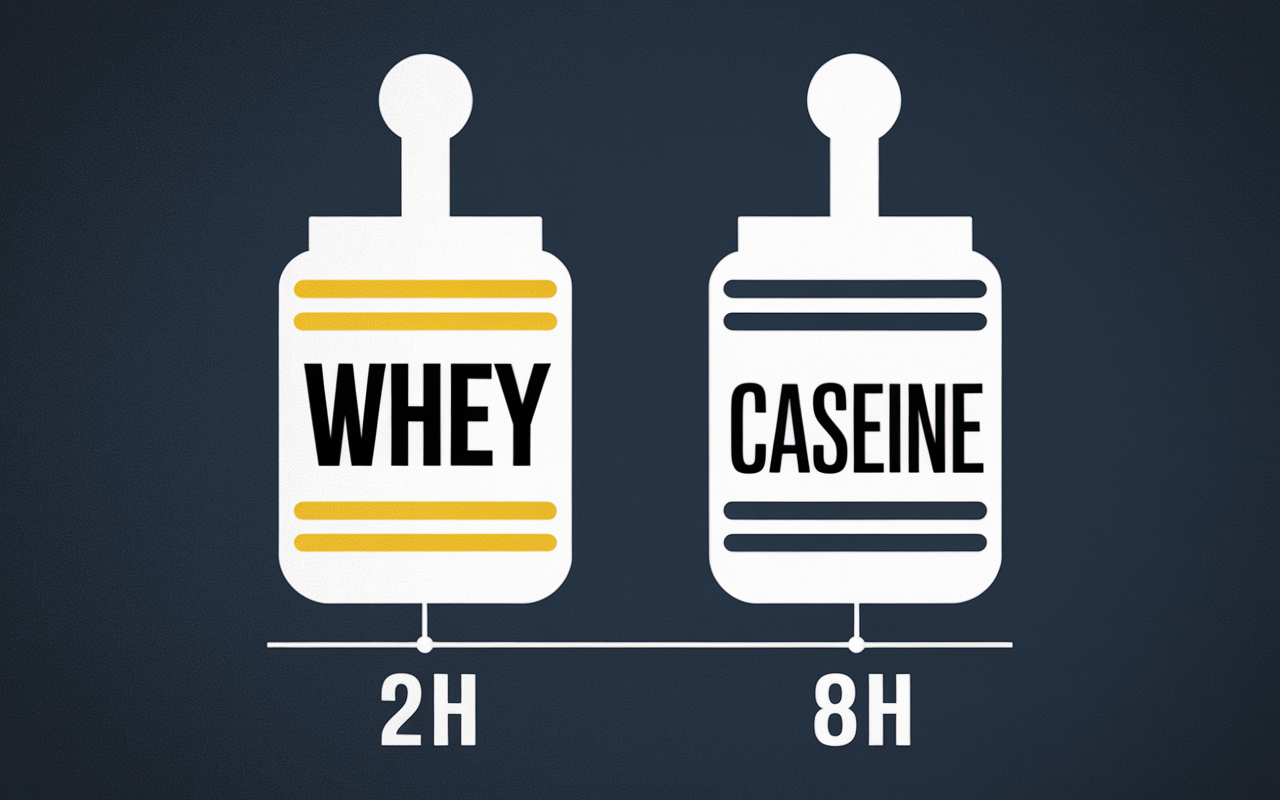 whey caseine nocturne différence absorption