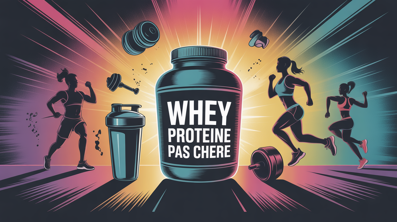 pot whey proteine pas chere shaker haltere silhouettes