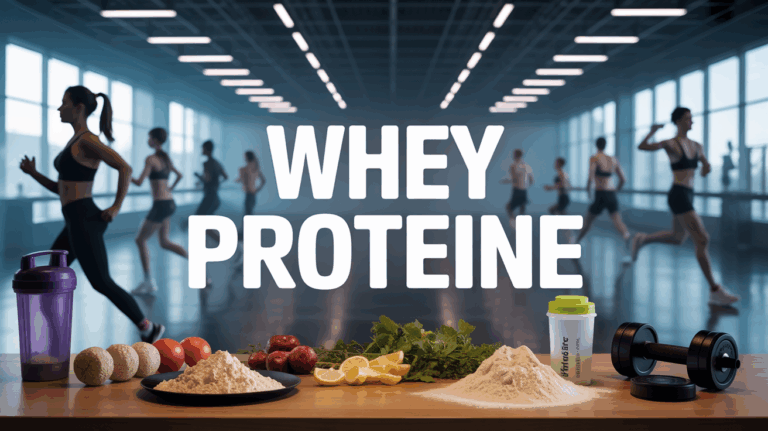 vue salle sport shaker whey proteine aliments