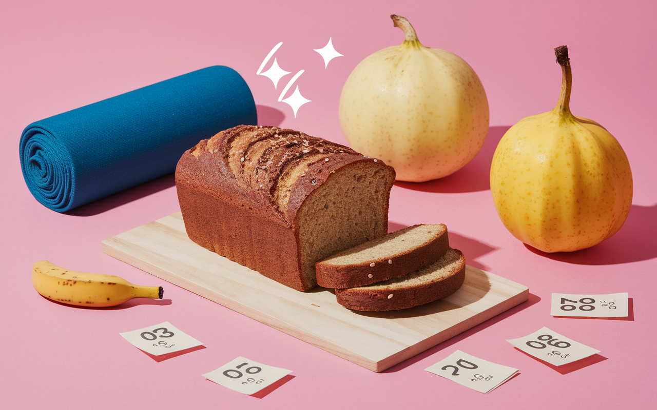 slices de banana bread sportif et équipements sportif