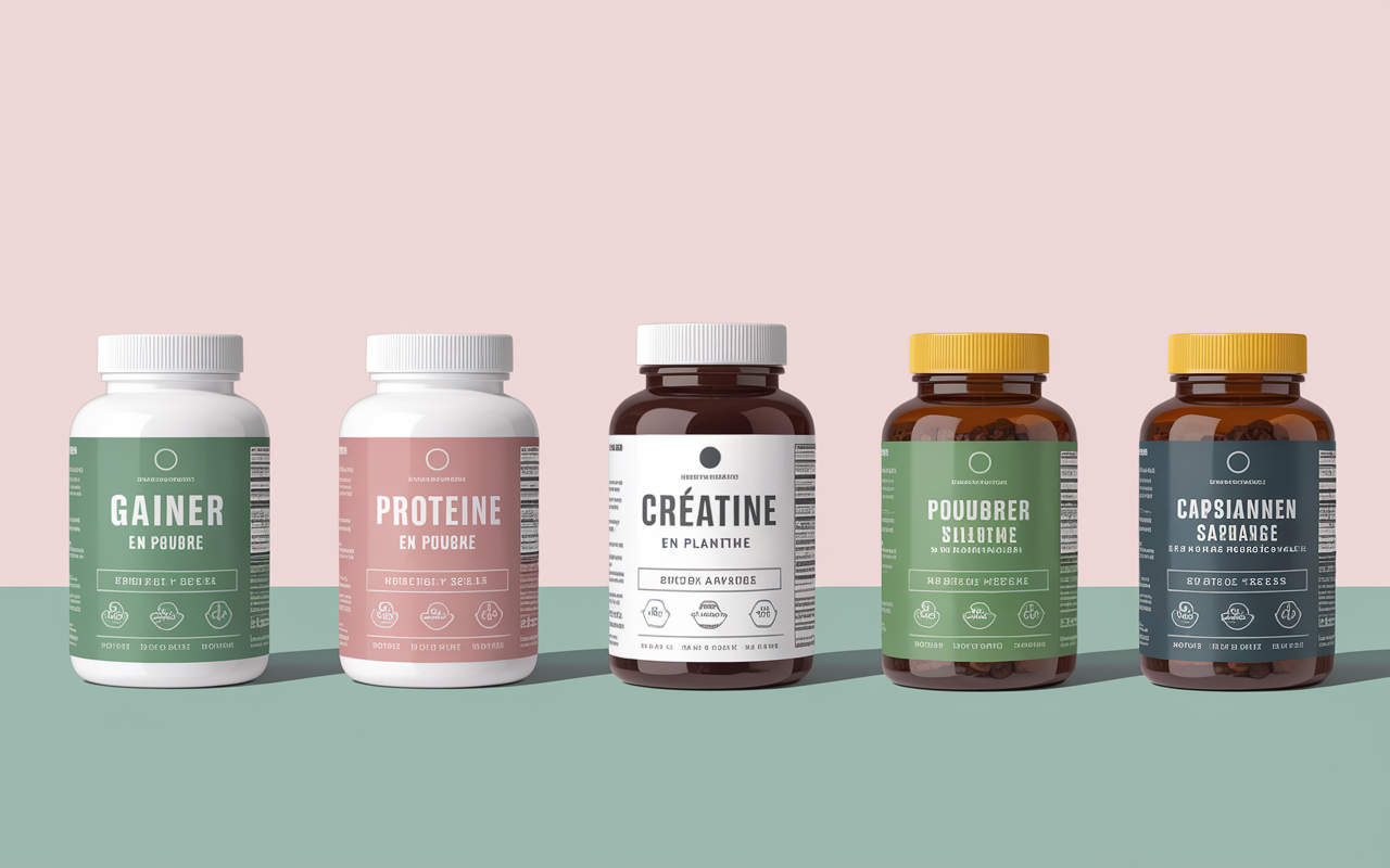 Infographie supplements prise de poids gainer creatine spiruline