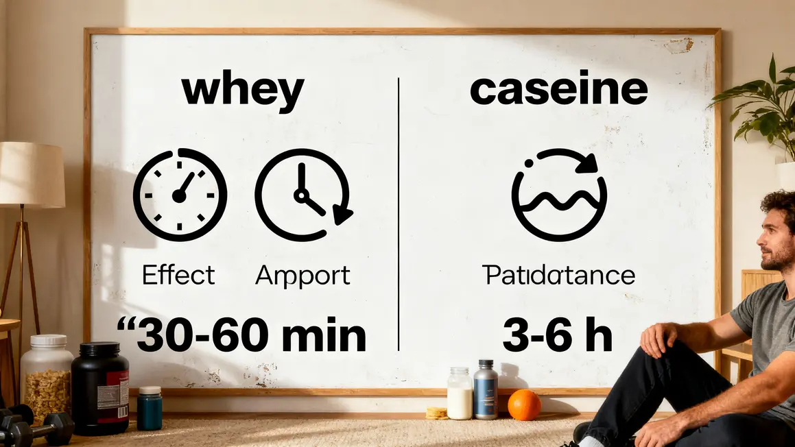 tableau stylise vitesse absorption whey caseine