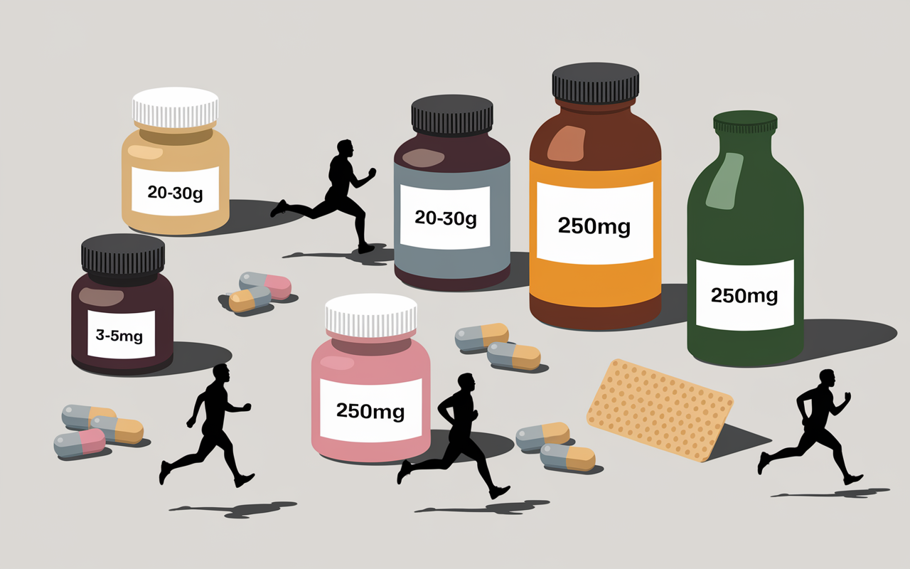 tableau complements alimentaires capsules flacons coureur endurance