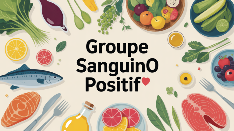 table aliments groupe sanguin o positif vue d'ensemble