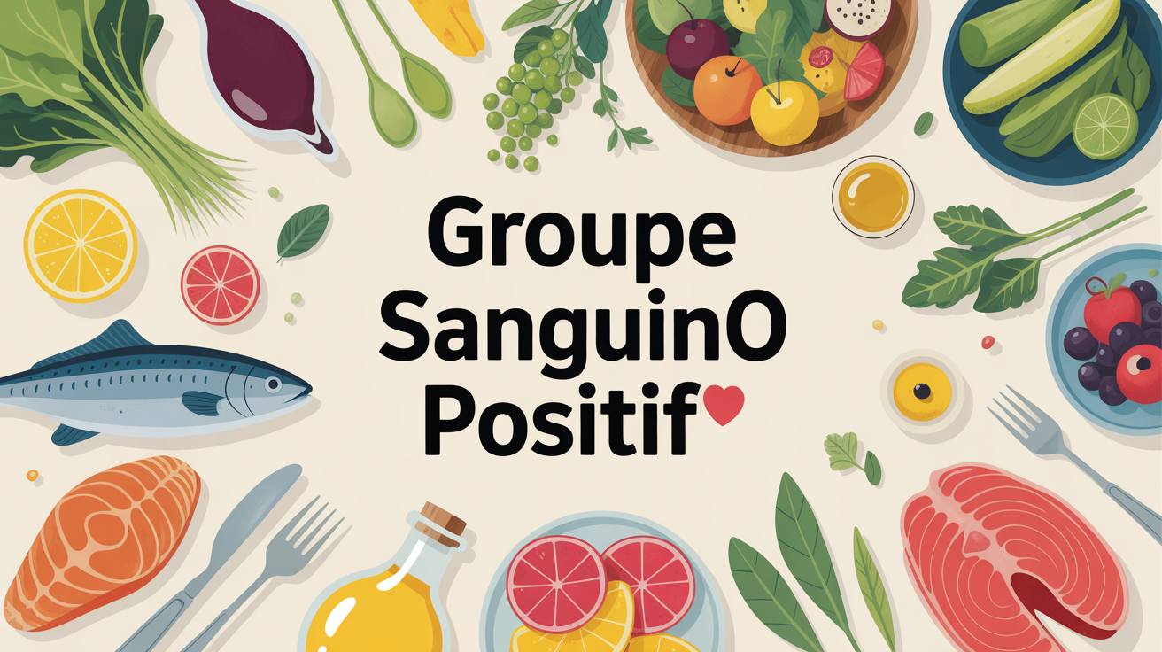 table aliments groupe sanguin o positif vue d'ensemble