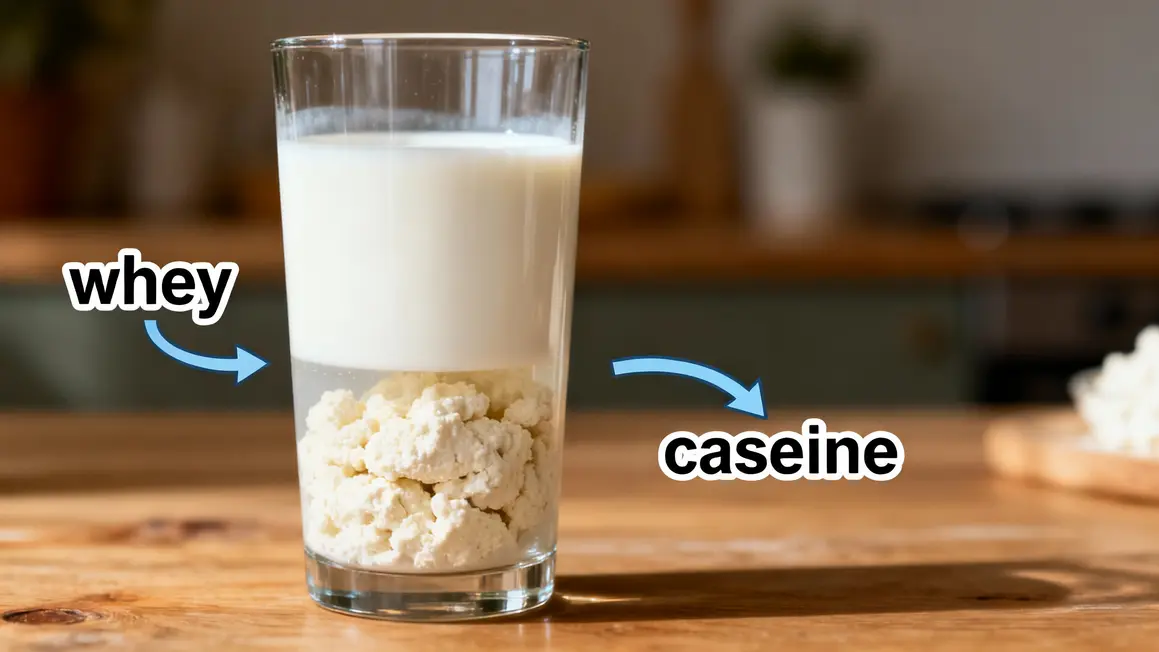 schema verre lait separation whey caseine