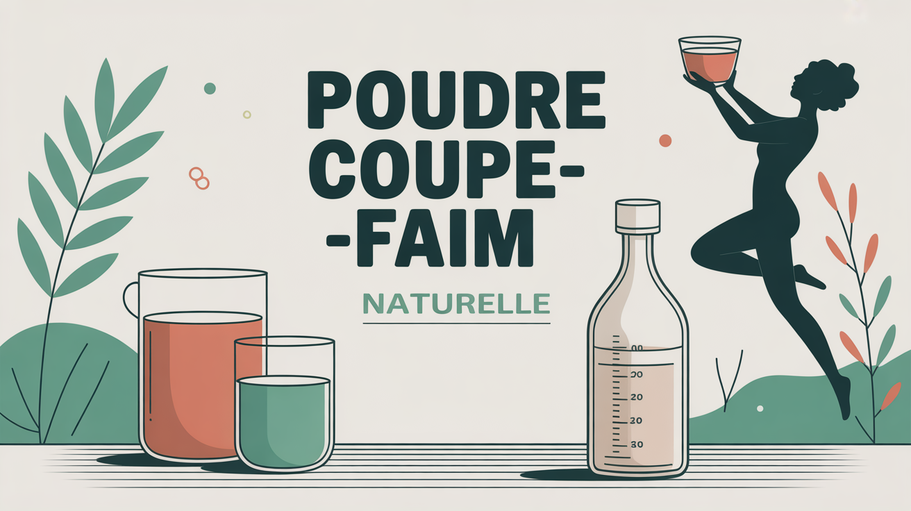 sachet poudre coupe-faim konjac verre eau perte de poids