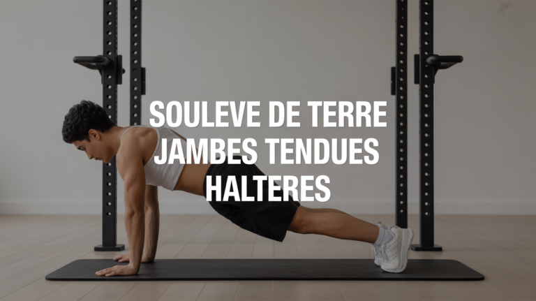 exercice souleve de terre jambes tendues halteres posture correcte