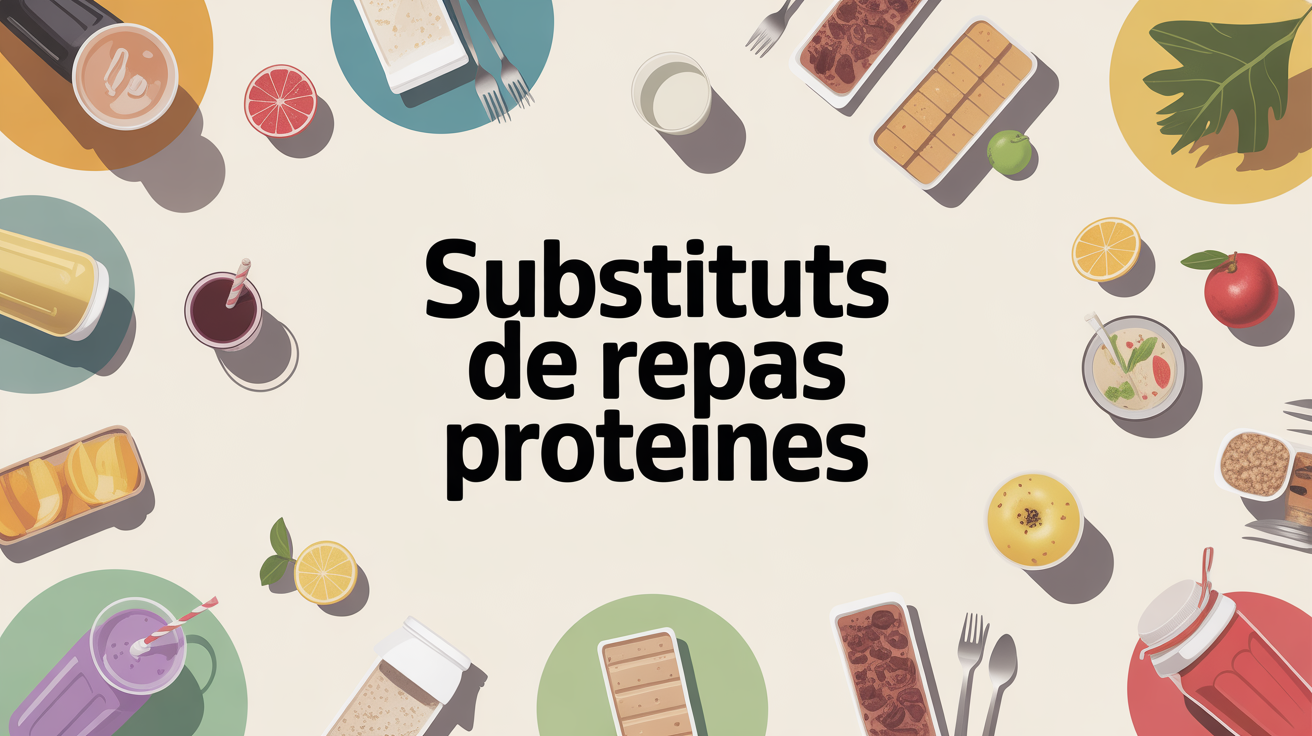 Substituts de repas protéinés sur table moderne