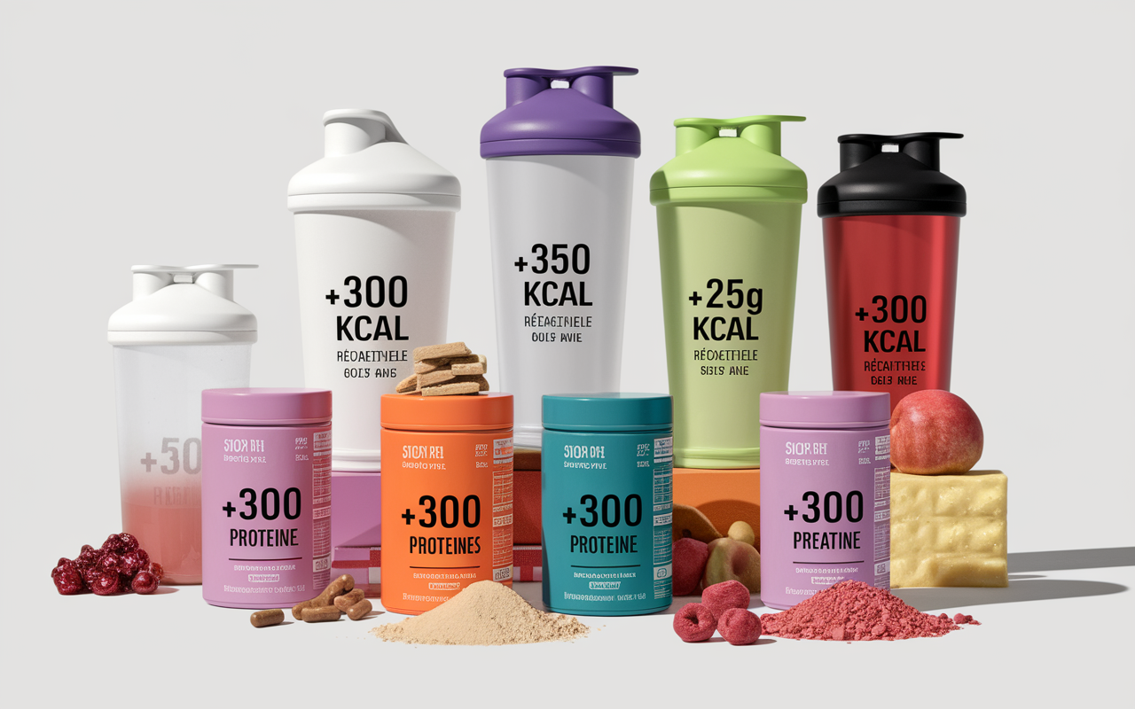pots poudre gainer whey creatine complement alimentaire prise de poids