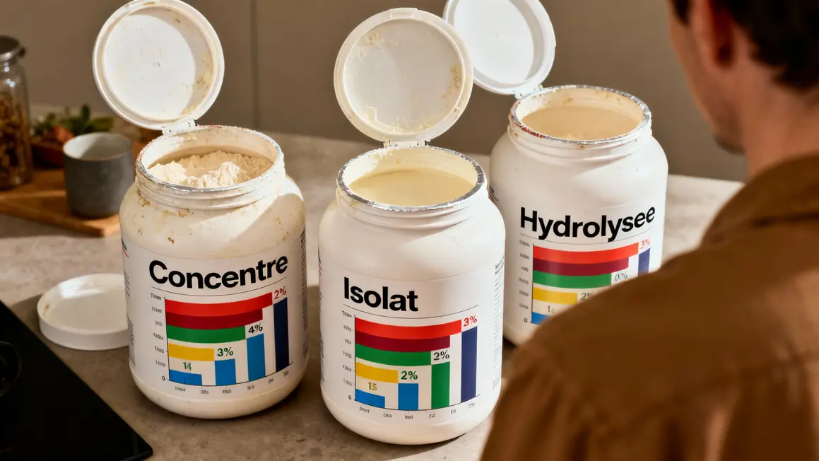 types whey proteine concentre isolat hydrolysee