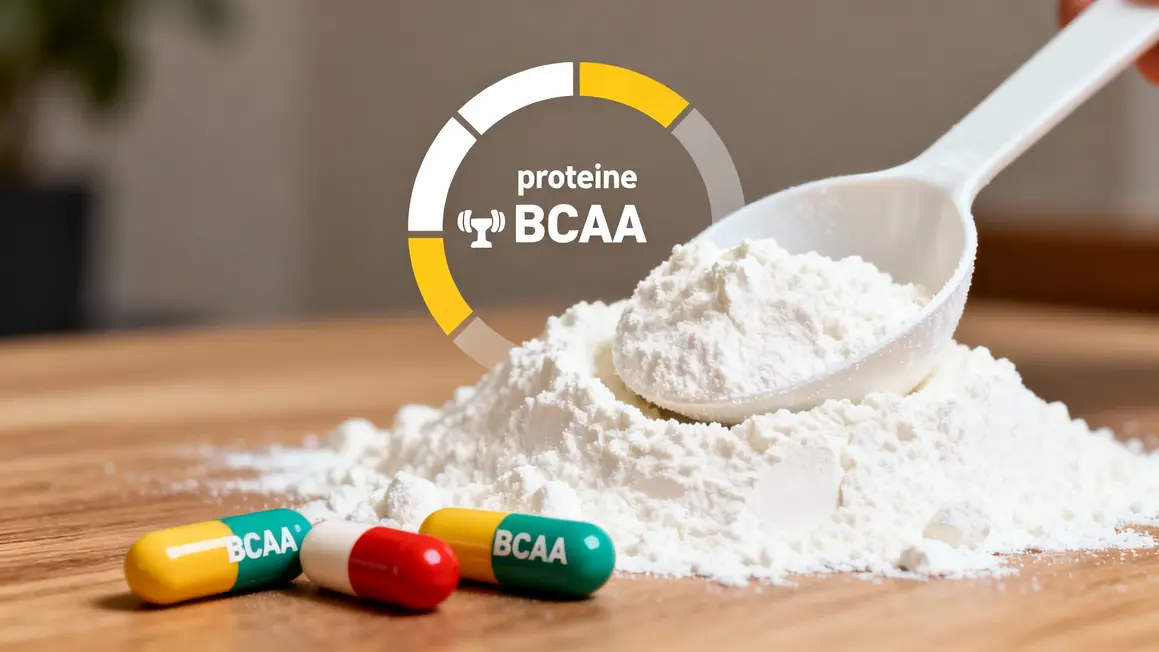 Poudre whey cuillère vs capsules BCAA infographie