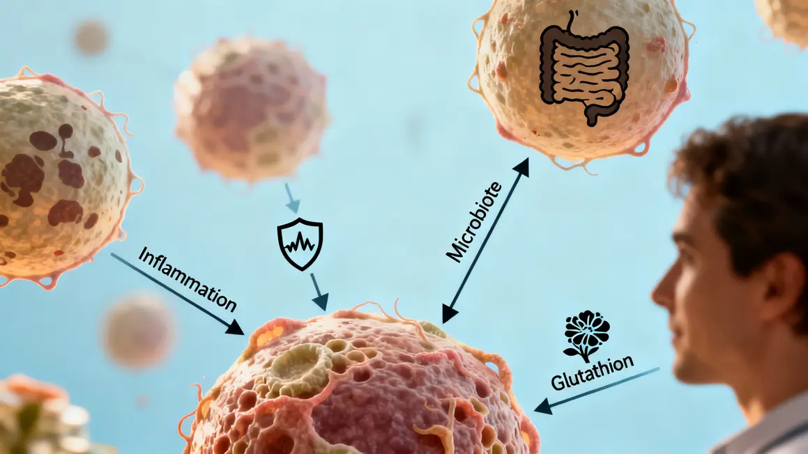 schema whey proteine cellules immunite inflammation microbiote glutathion
