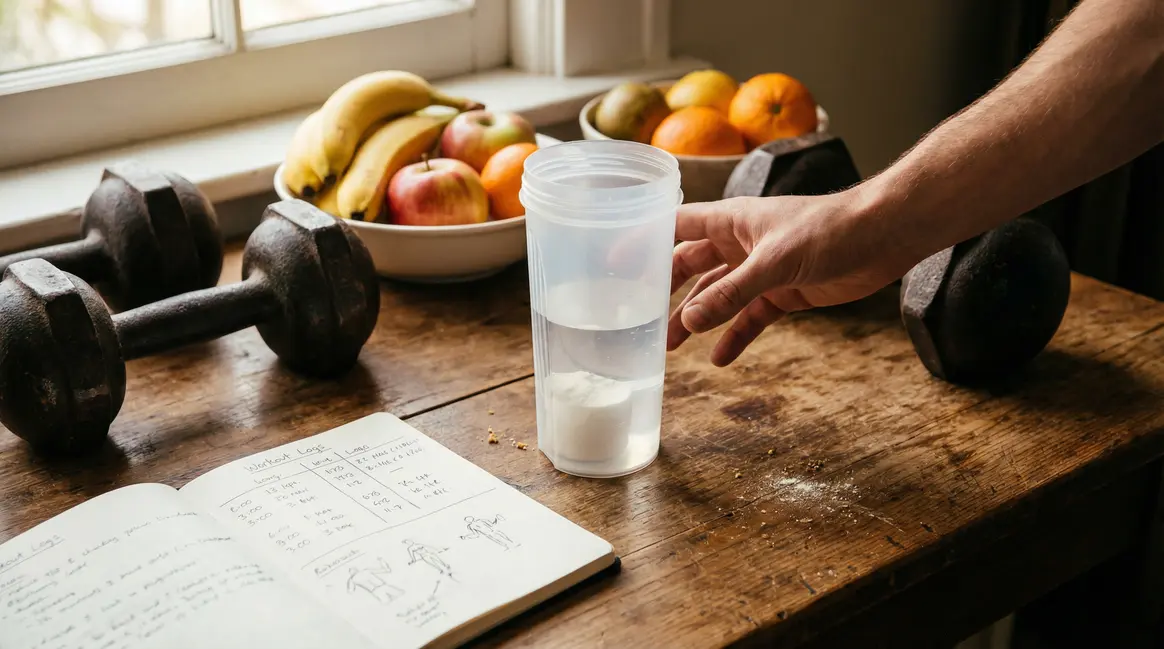 whey proteine dose shaker musculation fruits