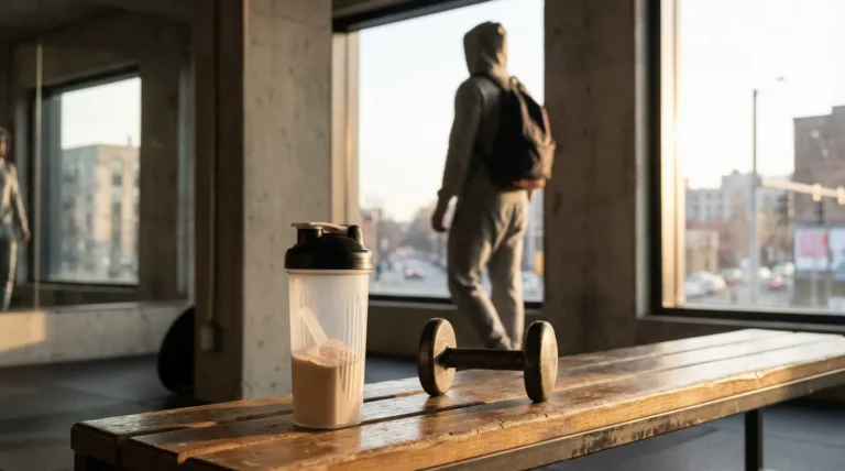 whey recuperation musculaire shaker haltère salle de sport